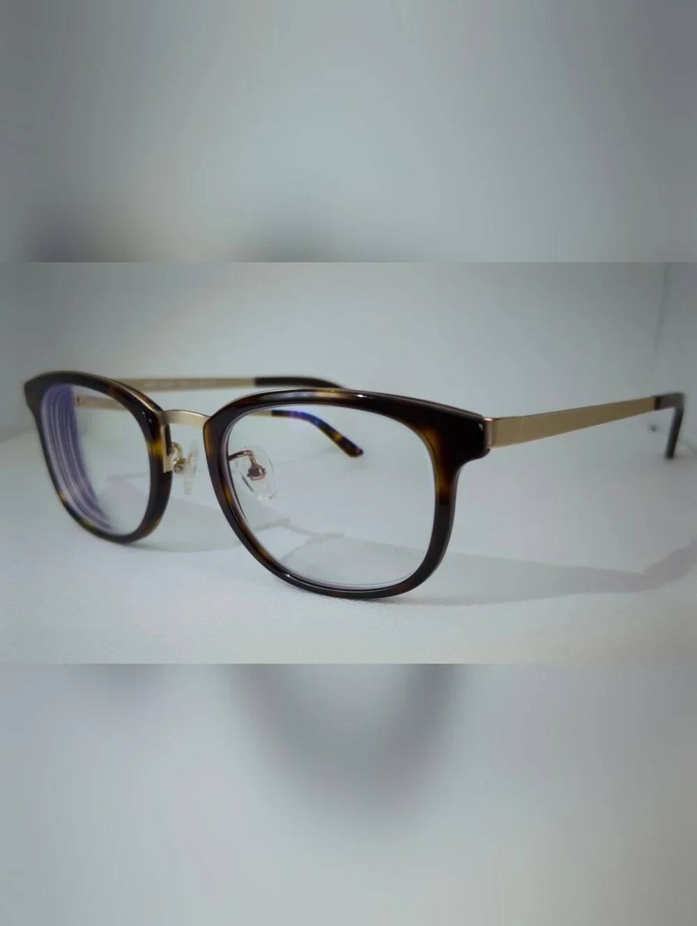 First Light. Tortoise Gold. Rectangular Eyewear. Petite